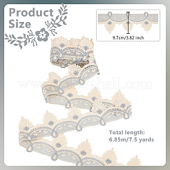 7.5 Yards Polyester Flower Lace Trim&nbsp;OCOR-OC0001-53B