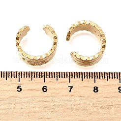 Brass Micro Pave Clear Cubic Zirconia Cuff Earrings&nbsp;EJEW-F370-32G