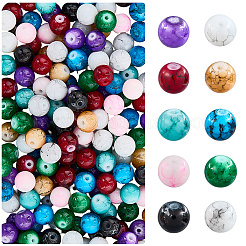 300Pcs 10 Colors Baking Paint Glass Round Beads&nbsp;DGLA-LT0001-06