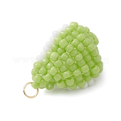 Glass Seed Beaded Fruit Pendants&nbsp;PALLOY-MZ00894-03