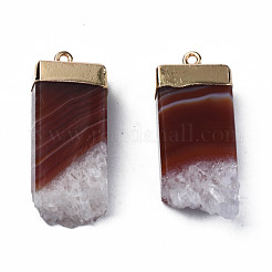 Natural Agate Pendants&nbsp;G-Q998-039D