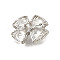 Rack Plating Brass Micro Pave Cubic Zirconia Pendants&nbsp;KK-F883-10P-01