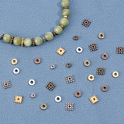 500Pcs 10 Style Tibetan Style Alloy Spacer Beads&nbsp;TIBEB-AR0001-06