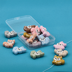 20Pcs 10 Colors Squirrel Food Grade Eco-Friendly Silicone Focal Beads&nbsp;SIL-GL0001-02