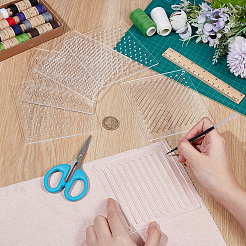 6Pcs 6 Styles Transparent Acrylic Templates&nbsp;DIY-BC0014-17
