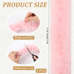 2Pcs Faux Fur Chenille Stick Fabric Roll for Christmas Tree Decor or Wreath Bows Craft&nbsp;FIND-CY0001-48A