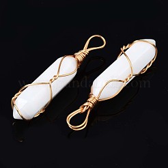 Natural White Jade Big Pendants&nbsp;G-T122-70G