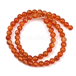 Natural Red Agate Beads Strands&nbsp;G-B171-B03-6mm