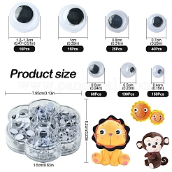 400Pcs 7 Styles Black & White Wiggle Googly Eyes Cabochons DIY Scrapbooking Crafts Toy Accessories&nbsp;KY-YW0001-66