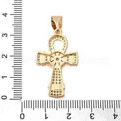 Brass Micro Pave Cubic Zirconia Pendants&nbsp;KK-D061-05G