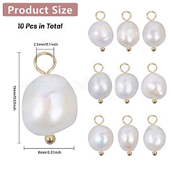 10Pcs Natural Freshwater Pearl Pendants&nbsp;FIND-CA0009-02C
