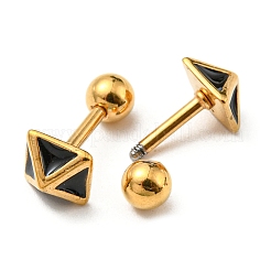 Ion Plating(IP) 304 Stainless Steel Stud Earrings&nbsp;EJEW-Z034-16G