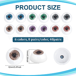 6 Bags 6 Colors Resin Safety Craft Eye&nbsp;DIY-PH0031-24