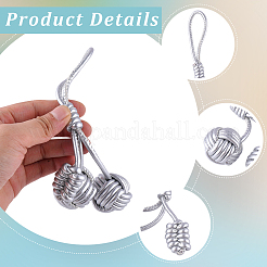 Imitation Leather Woven Ball Pendant Decorations&nbsp;AJEW-WH20054-143A