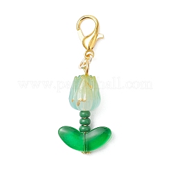 40Pcs Tulip Acrylic Pendant Decorations&nbsp;HJEW-JM04689-02