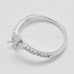 Adjustable Rhodium Plated 925 Sterling Silver Cuff Rings&nbsp;STER-K038-072P