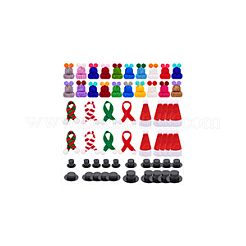 Christmas Theme Plastic Doll Hat & Cloth Scarf Sets&nbsp;DIY-NB0012-65