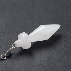 Natural Quartz Crystal Pointed Dowsing Pendulums&nbsp;AJEW-B020-05P-08