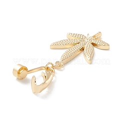 Leaf Rhinestone Charm Belly Ring&nbsp;AJEW-F057-05G