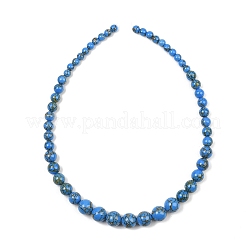 Synthetic Gold Line Turquoise Graduated Beads Strands&nbsp;GG-CBA2AE1-A03-B