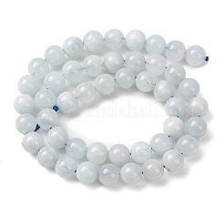 Natural Aquamarine Beads Strands&nbsp;G-R446-8mm-04-02