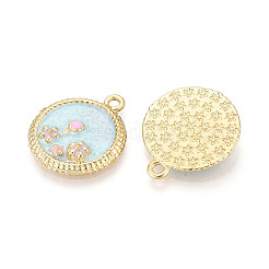 Rack Plating Alloy Enamel Pendants&nbsp;ENAM-N066-04KCG