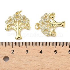 Brass Micro Pave Cubic Zirconia Pendants&nbsp;KK-A282-12G