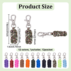 12Pcs 12 Colors Polyester Braided Zipper Puller for Backpacks&nbsp;FIND-NB0006-01