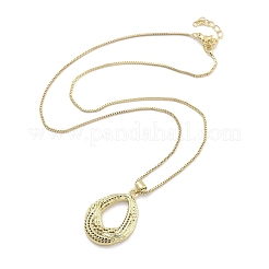 Brass Pendants Necklace&nbsp;NJEW-B101-02G-03