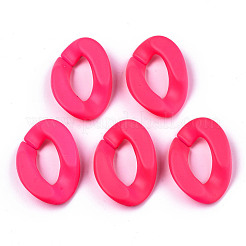 Opaque Spray Painted Acrylic Linking Rings&nbsp;X-OACR-R249-03B