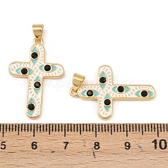 Brass Enamel Pendants&nbsp;KK-L255-06G