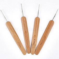 4Pcs 2 Styles Bamboo Handle Iron Crochet Hook Needles&nbsp;TOOL-DJ0001-48