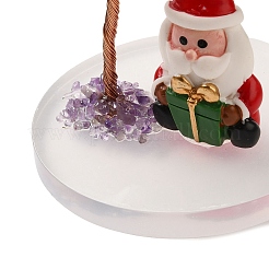 Christmas Natural Gemstone Chips Tree Decorations&nbsp;DJEW-K028-03D