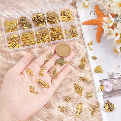90Pcs 15 Style Tibetan Style Alloy Pendants&nbsp;FIND-PH0017-41