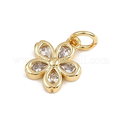 Brass Micro Pave Cubic Zirconia Pendants&nbsp;KK-A269-03A-G01