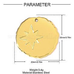 304 Stainless Steel Pendants&nbsp;STAS-OY007-77G
