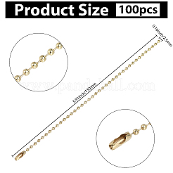 100Pcs Iron Ball Chains with Connectors&nbsp;IFIN-SP0001-67G