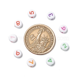Opaque Acrylic Flat Round Beads&nbsp;SACR-Q100-M034