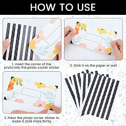 Photo Paper Self Adhesive Corner Stickers&nbsp;AJEW-WH20060-63C