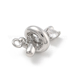 Brass Micro Pave Cubic Zirconia Pendants&nbsp;KK-D283-21P