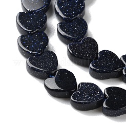 Synthetic Blue Goldstone Beads Strands&nbsp;G-M403-A50-02A