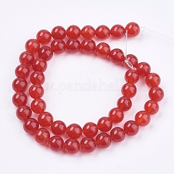 Natural White Jade Bead Strands&nbsp;G-R165-8mm-15