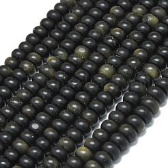 Natural Golden Sheen Obsidian Beads Strands&nbsp;G-P575-A29-8x5mm