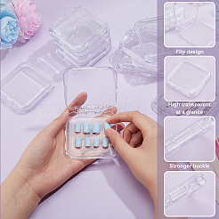 20Pcs Transparent Plastic Nail Art Tool Storage Box&nbsp;CON-BC0007-03D