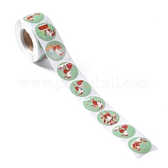 8 Patterns Christmas Round Dot Self Adhesive Paper Stickers Roll&nbsp;DIY-A042-01C