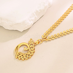 Fashion Elegant Brass Leaf Pendant Necklaces for Women&nbsp;WW5412