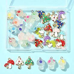 34Pcs 17 Styles Autumn Theme Rack Plating Alloy Enamel Pendants&nbsp;ENAM-FS0003-70