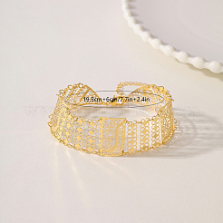 Hollow Brass Flower Wide Link Bracelets for Women&nbsp;LG8079