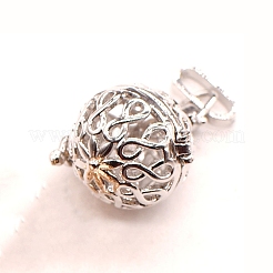 Brass Bead Cage Pendants&nbsp;KK-S751-005P-1