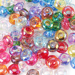 100Pcs UV Plating Transparent Acrylic European Beads&nbsp;OACR-TA0004-92